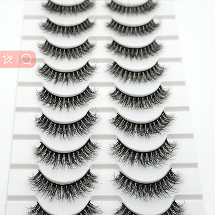 10 чифта пълна лента за жестокост без жестокост Faux Nink Natural Tashes