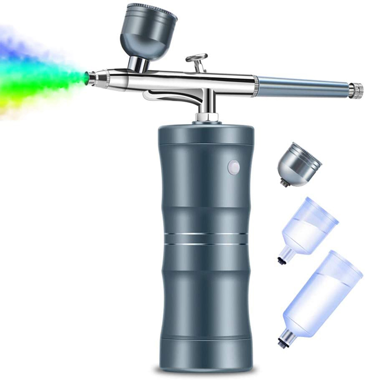 Мини пистолет за боядисване, безжичен компресор за аерограф