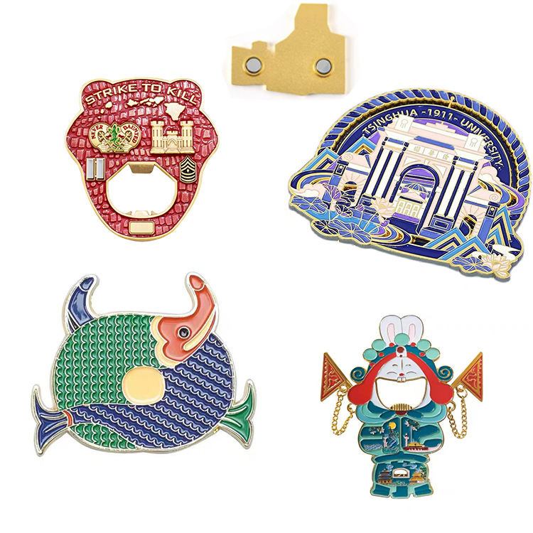 Блестящи метални магнити за хладилник Промоционални магнити за хладилник