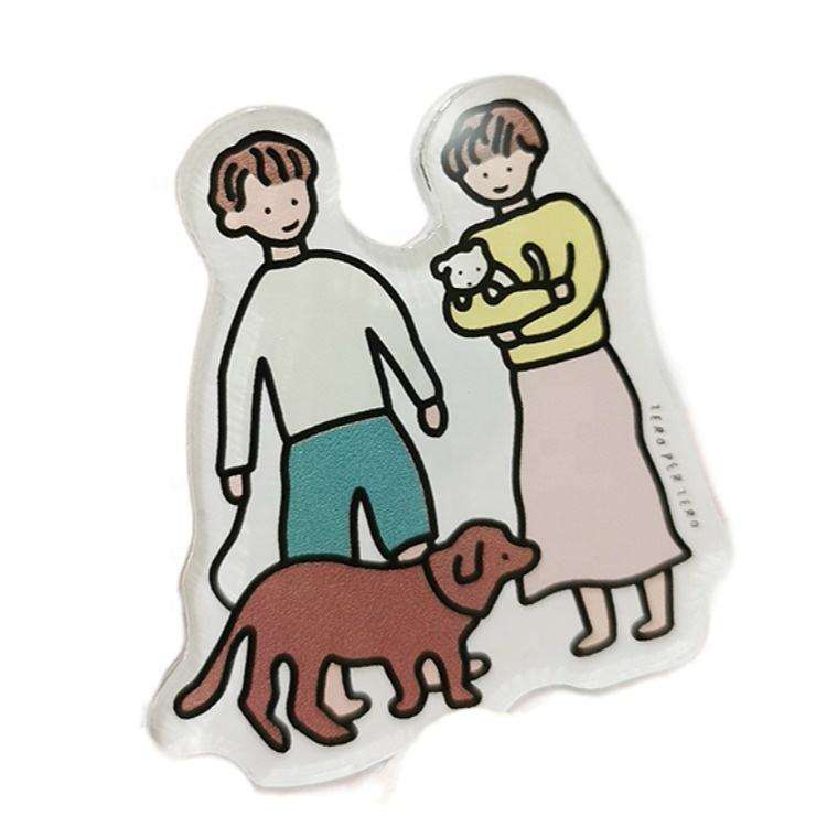 Прозрачни креативни акрилни магнитни стикери за хладилник